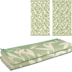 Safarica Safarimat buitenkleed 270 x 500 cm branches green beige< Buitenkleden & Tenttapijten