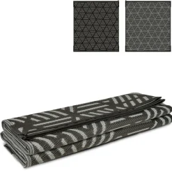 Safarica Safarimat buitenkleed 270 x 300 cm lacrimal black grey< Buitenkleden & Tenttapijten