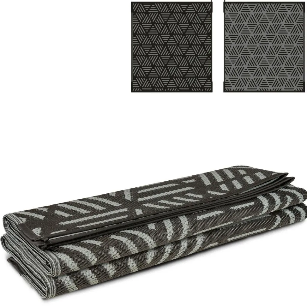 Safarica Safarimat buitenkleed 270 x 300 cm lacrimal black grey< Buitenkleden & Tenttapijten