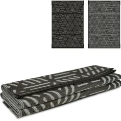 Buitenkleden &Amp; Tenttapijten-Safarica Safarimat buitenkleed 270 x 400 cm lacrimal black  grey