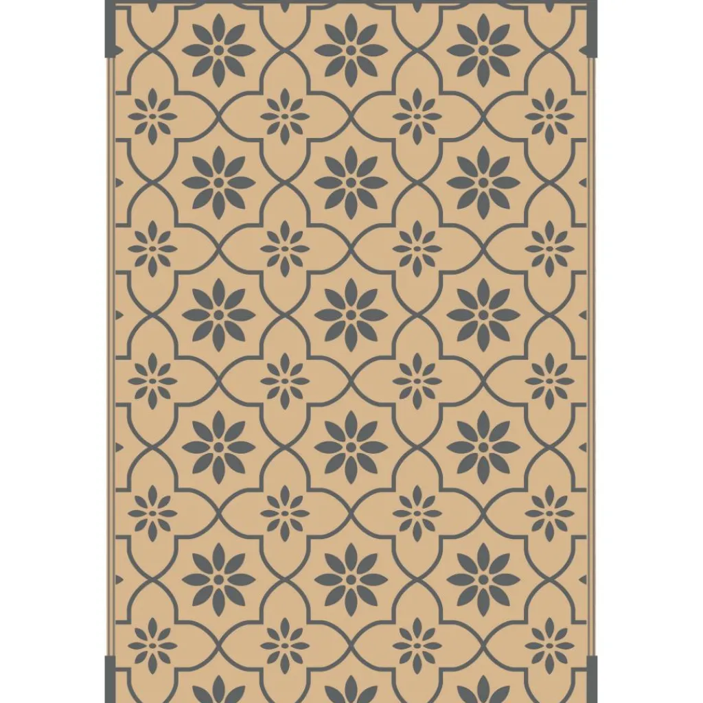 Safarica Safarimat buitenkleed 270 x 400 cm tiles grey beige< Buitenkleden & Tenttapijten