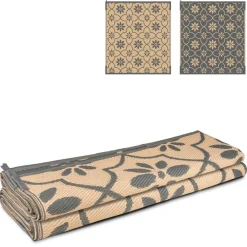 Safarica Safarimat buitenkleed 270 x 300 cm tiles grey beige< Buitenkleden & Tenttapijten