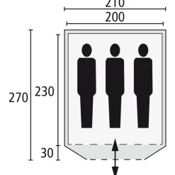 3-Persoons Tent|Tunneltenten-Safarica Speed 210 Quick up paraplutent green