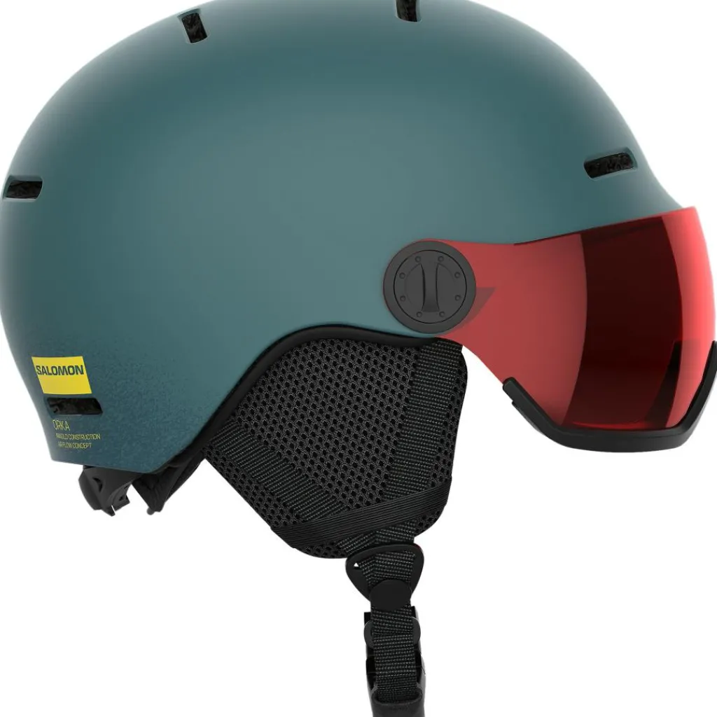 Skihelmen|Wintersport-Salomon Orka Visor skihelm junior north atlantic