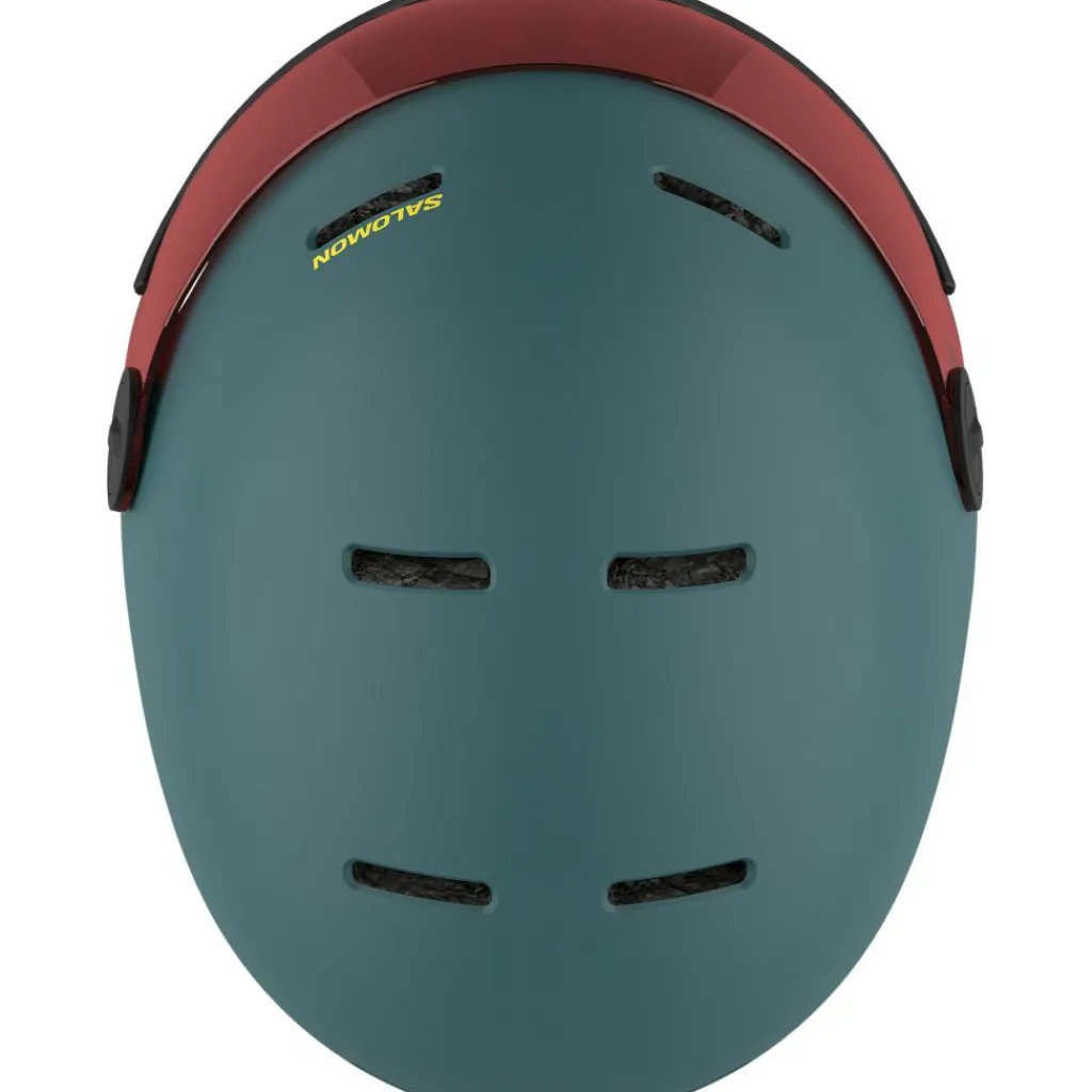 Skihelmen|Wintersport-Salomon Orka Visor skihelm junior north atlantic