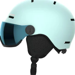 Skihelmen|Wintersport-Salomon Orka Visor skihelm junior bleached aqua