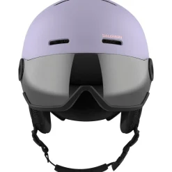 Skihelmen|Wintersport-Salomon Orka Visor skihelm junior evening haze