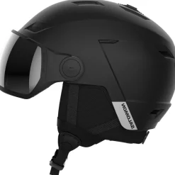 Skihelmen|Wintersport-Salomon Pioneer LT Visor skihelm dames black uni silver
