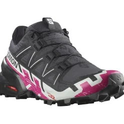 Hardloopschoenen-Salomon Speedcross 6 hardloopschoenen dames ebony white berry