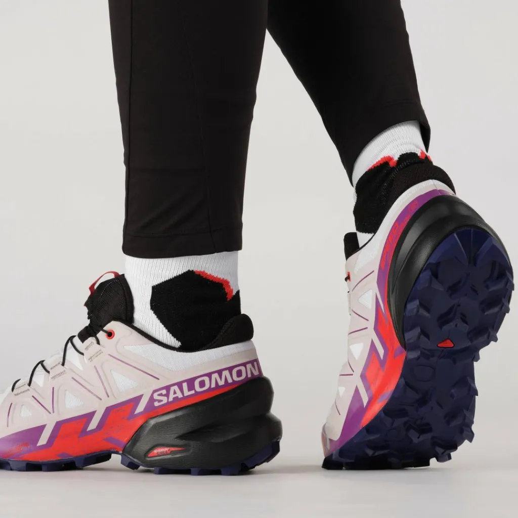 Salomon Speedcross 6 hardloopschoenen dames white sparkling grape< Hardloopschoenen