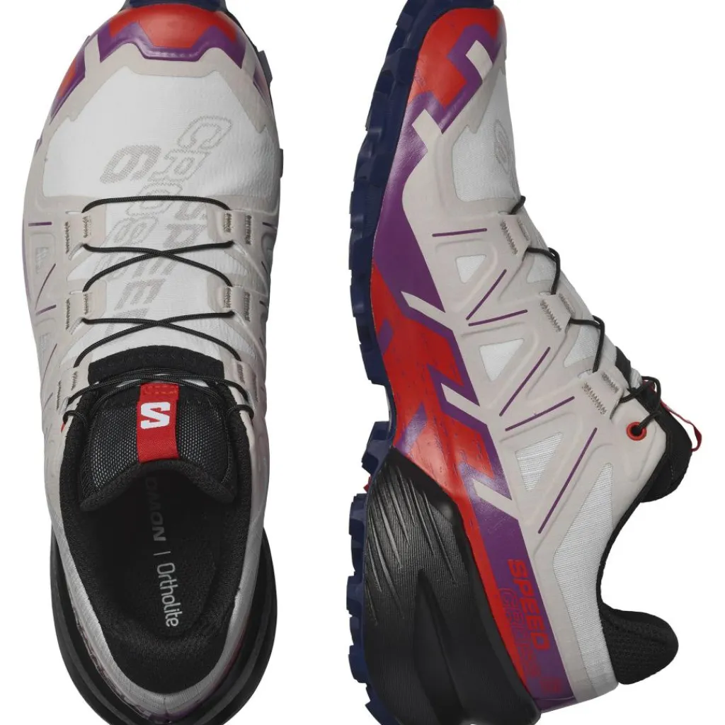 Salomon Speedcross 6 hardloopschoenen dames white sparkling grape< Hardloopschoenen