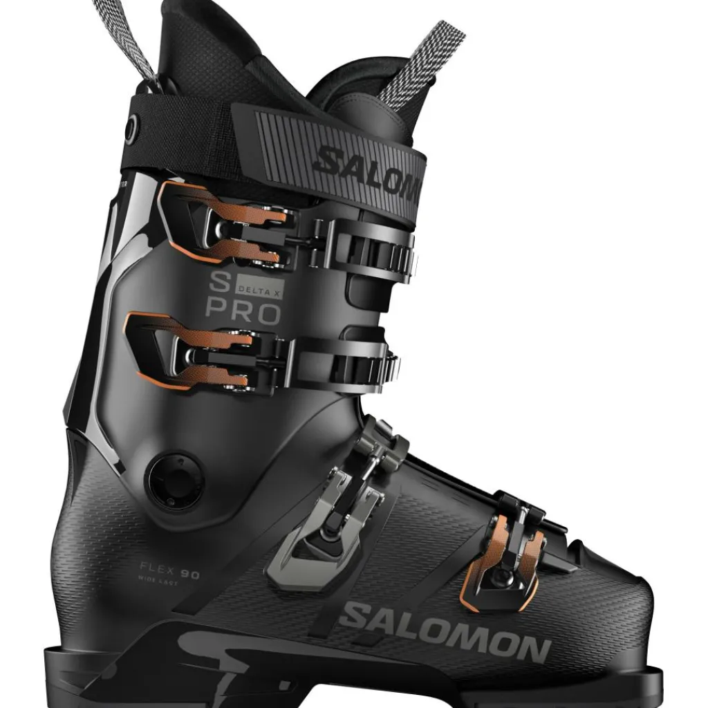 Salomon S/Pro Delta X90 skischoenen heren black dark grey metallic orange tiger< Skischoenen|Wintersport