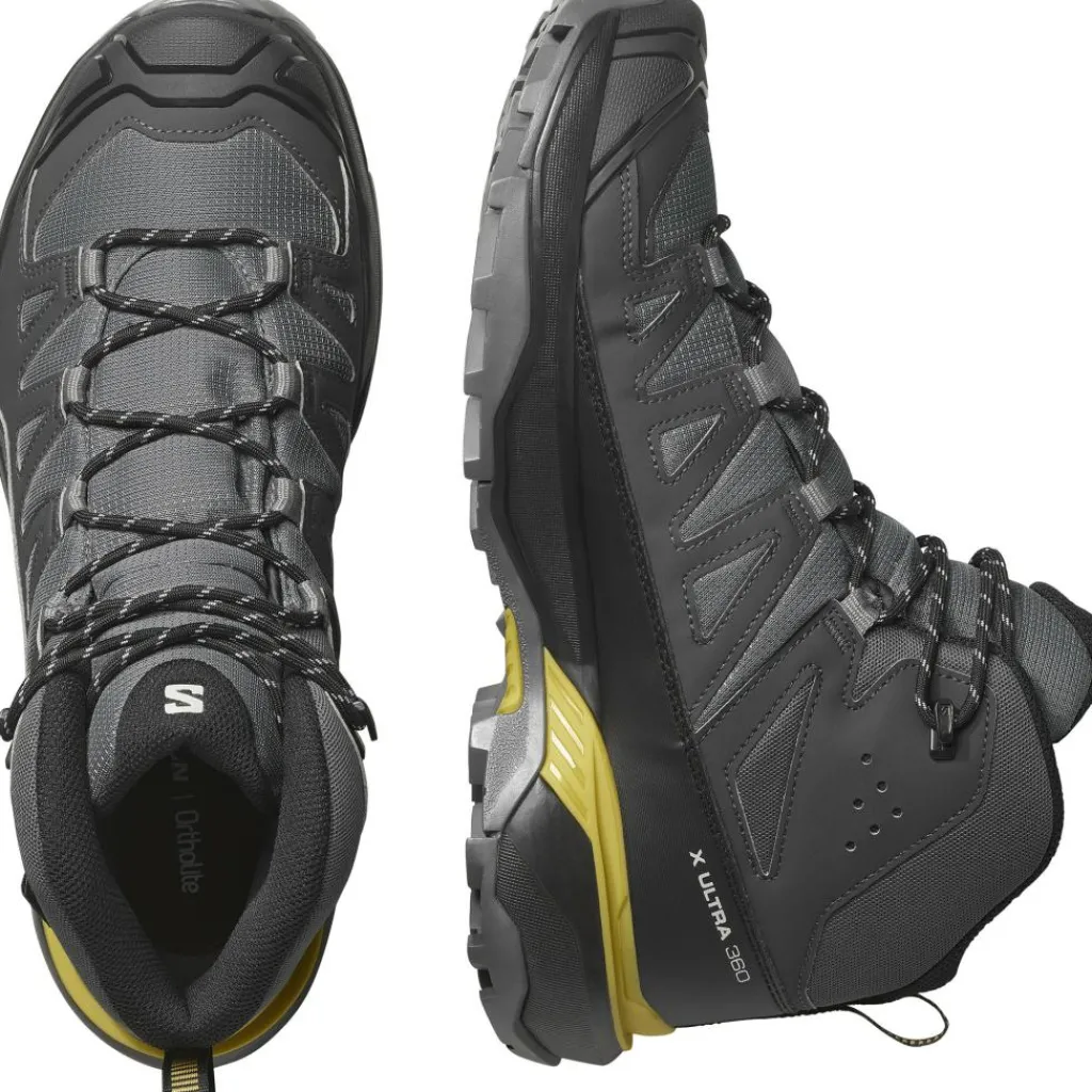 Salomon X ULTRA 360 GORE-TEX wandelschoenen heren castlerock black spicy mustard< Wandelen|Wandelschoenen