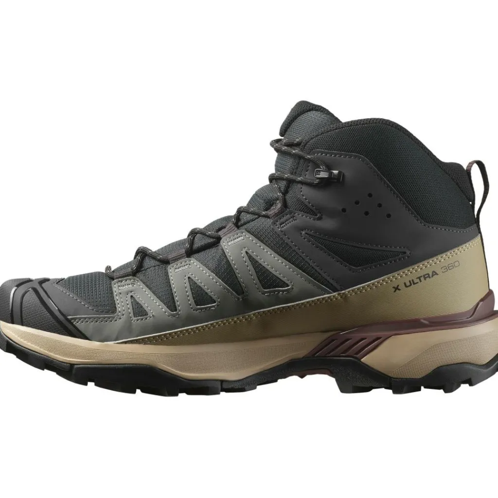 Wandelen|Wandelschoenen-Salomon X ULTRA 360 GORE-TEX wandelschoenen heren phantom desert tan rum raisin