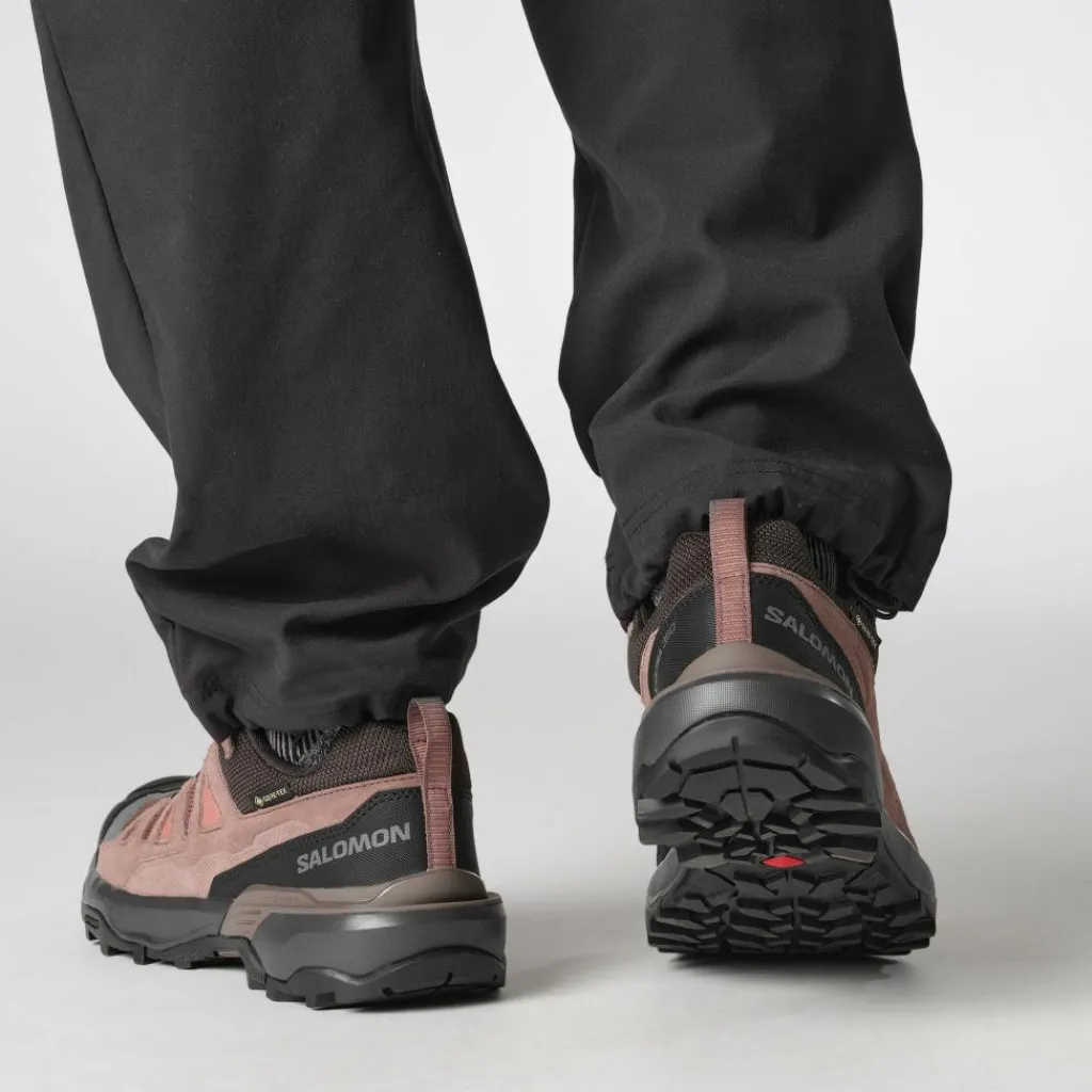 Wandelen|Wandelschoenen-Salomon X ULTRA 360 LEATHER GORE-TEX wandelschoenen dames cognac peppercorn black