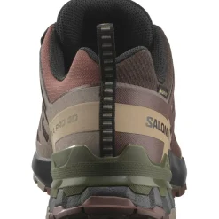 Hardloopschoenen-Salomon XA PRO 3D V9 GORE-TEX hardloopschoenen heren black coffee rum raisin olive night