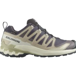 Hardloopschoenen-Salomon XA PRO 3D V9 GORE-TEX hardloopschoenen dames nine iron oxford tan alfalfa