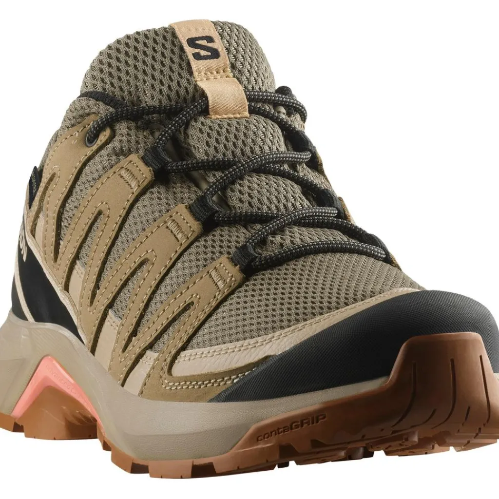 Salomon X-ADVENTURE RECON GORE-TEX wandelschoenen dames falcon desert tan hyma pink< Wandelen|Wandelschoenen