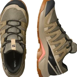 Salomon X-ADVENTURE RECON GORE-TEX wandelschoenen dames falcon desert tan hyma pink< Wandelen|Wandelschoenen