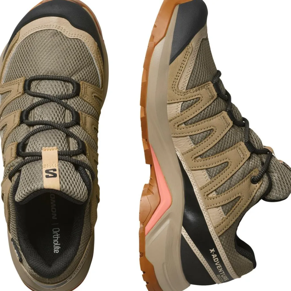 Salomon X-ADVENTURE RECON GORE-TEX wandelschoenen dames falcon desert tan hyma pink< Wandelen|Wandelschoenen