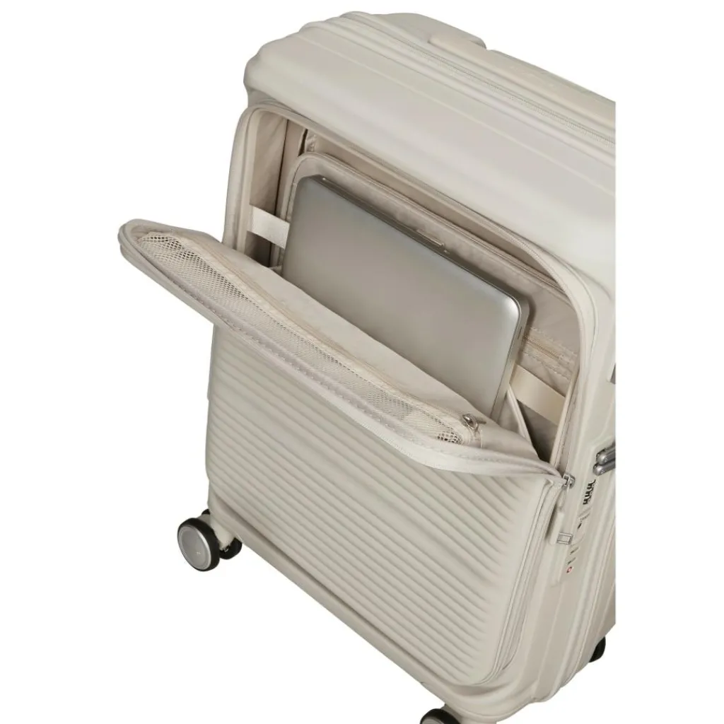 Koffersoorten|Fietsartikelen-Samsonite Paralux HS Spinner 55 koffer stone grey