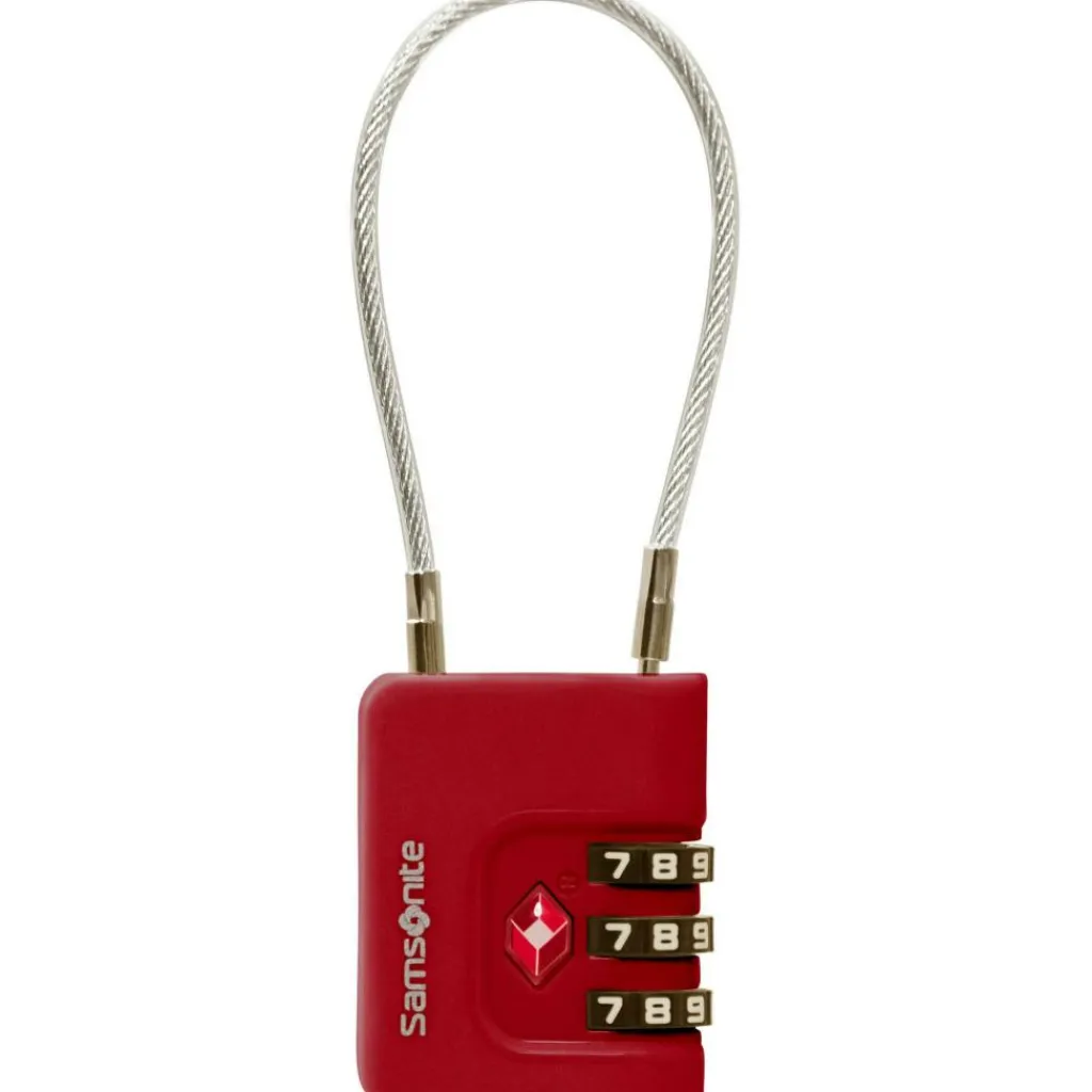 Samsonite Ta Revolution TSA kabelslot red< Koffer Accessoires|Fietsartikelen