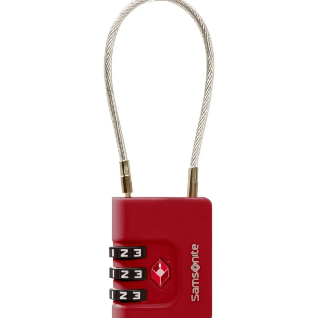 Samsonite Ta Revolution TSA kabelslot red< Koffer Accessoires|Fietsartikelen