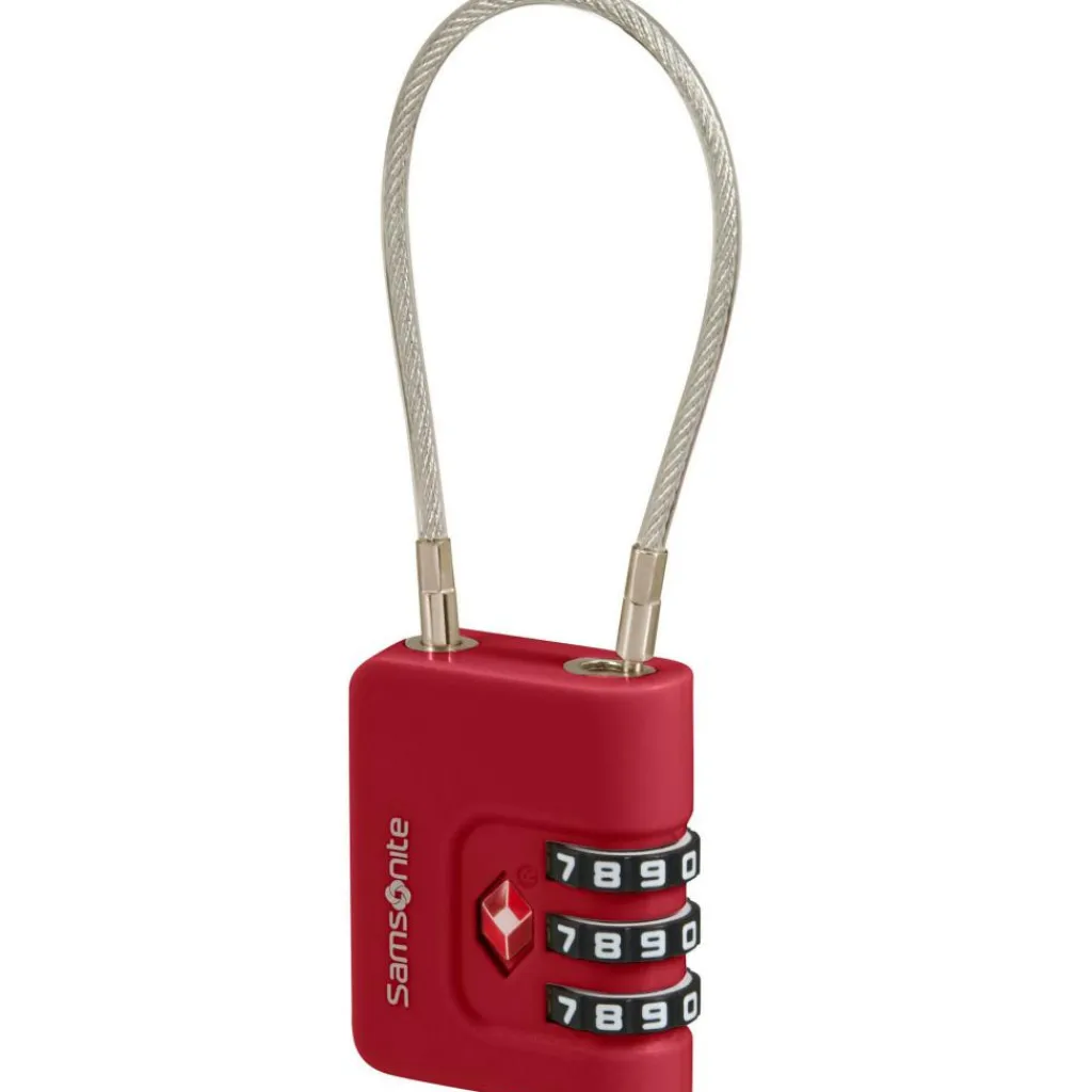 Samsonite Ta Revolution TSA kabelslot red< Koffer Accessoires|Fietsartikelen