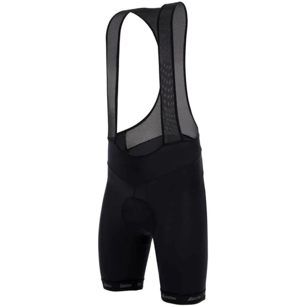 Santini Cubo Bib-shorts fietsbroek heren black< Fietskleding