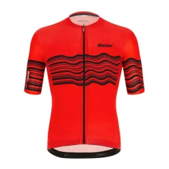 Fietskleding-Santini Tono Profilo fietsshirt heren red