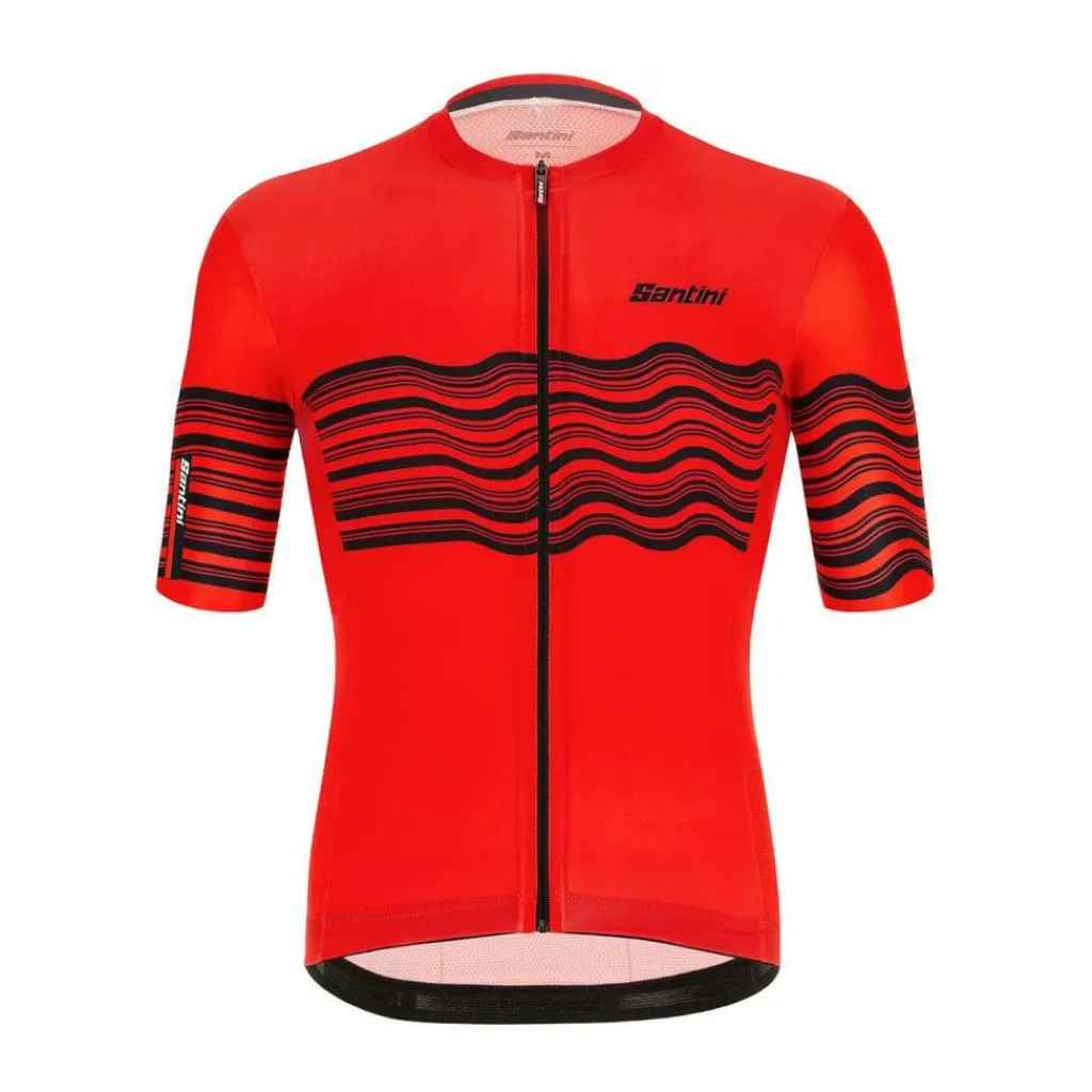 Fietskleding-Santini Tono Profilo fietsshirt heren red