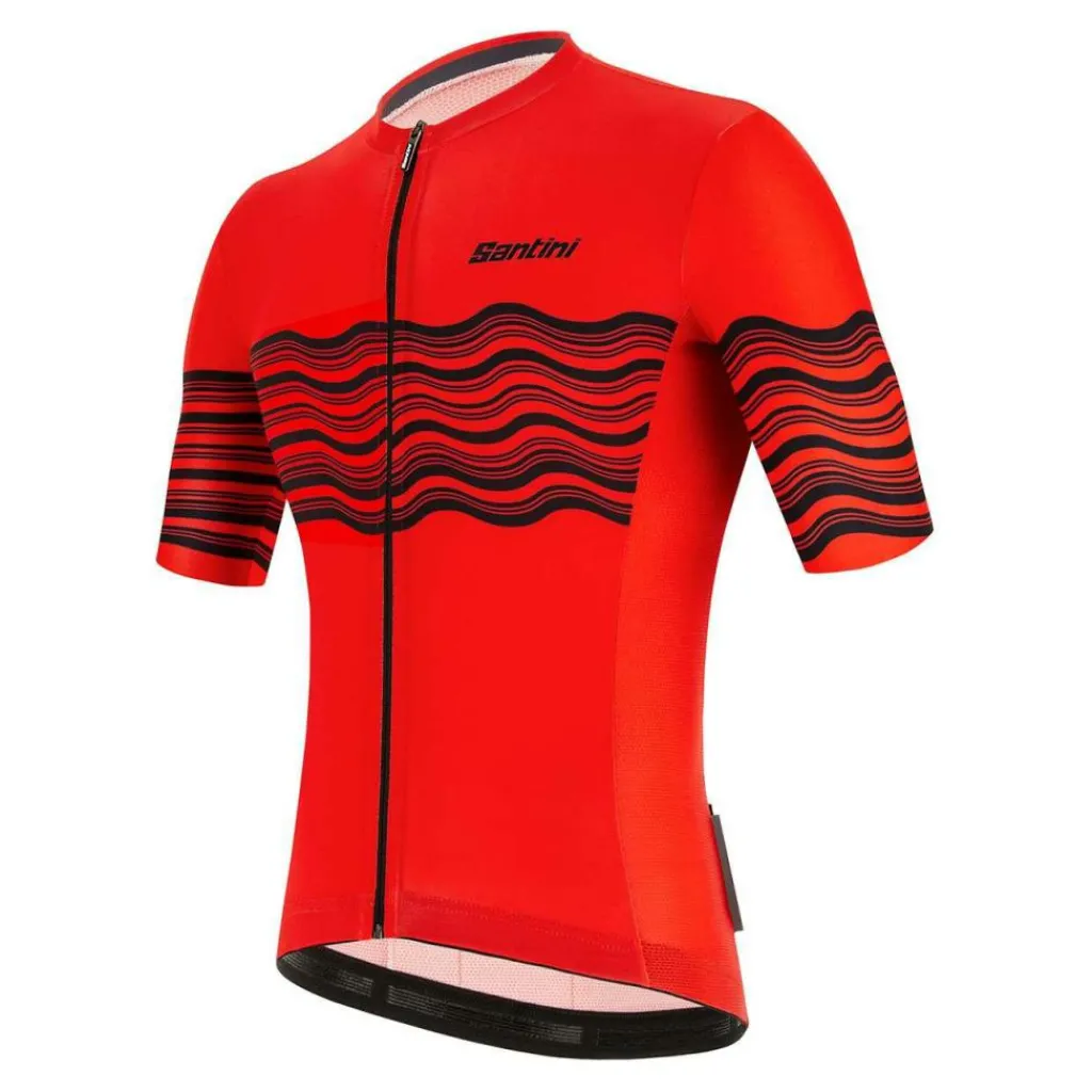 Fietskleding-Santini Tono Profilo fietsshirt heren red