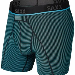Sportondergoed-SAXX Kinetic LC mesh onderbroek heren cool blue feed  stripe