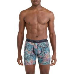 Sportondergoed-SAXX Quest Quick-Dry Mesh onderbroek heren pineapple patch-multi
