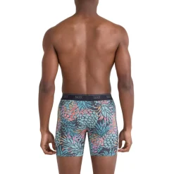 Sportondergoed-SAXX Quest Quick-Dry Mesh onderbroek heren pineapple patch-multi