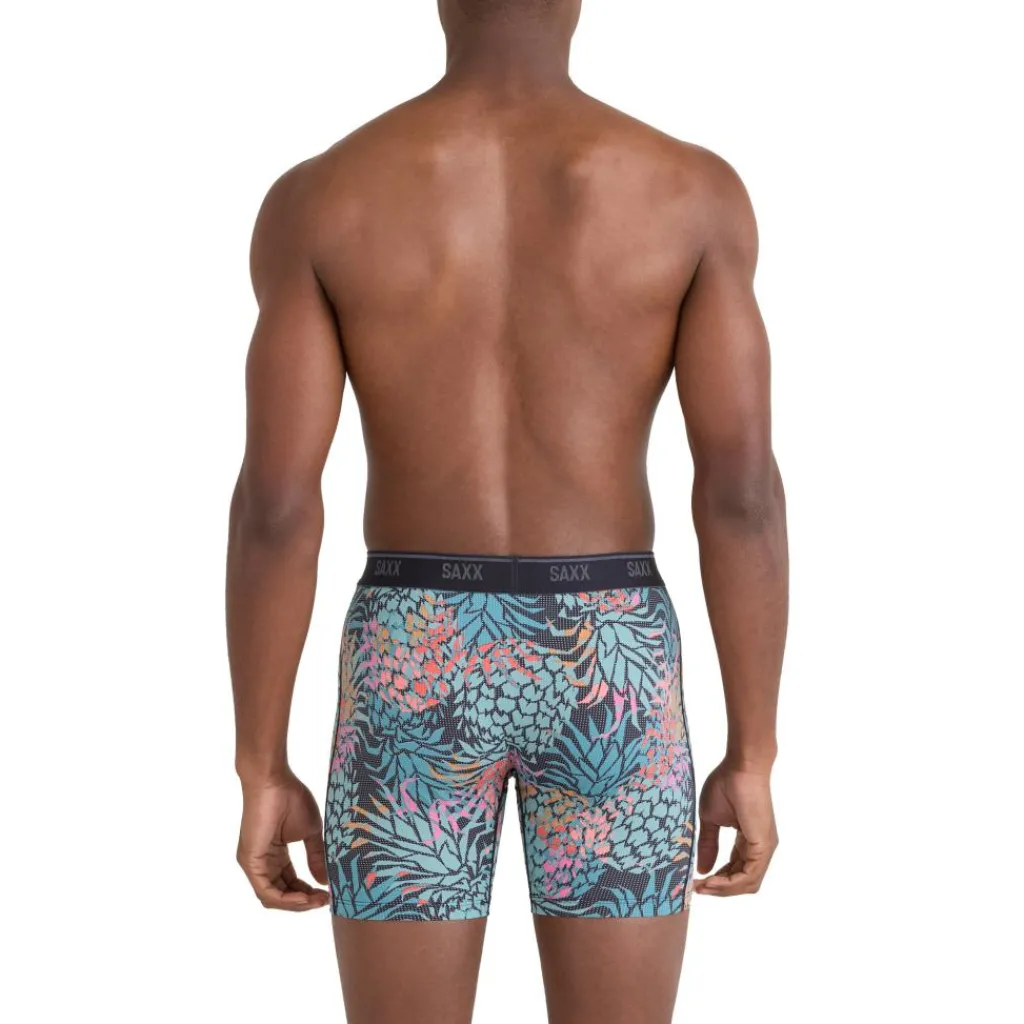 Sportondergoed-SAXX Quest Quick-Dry Mesh onderbroek heren pineapple patch-multi