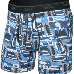 SAXX Quest Quick-Dry Mesh onderbroek heren winter angler-blue< Sportondergoed