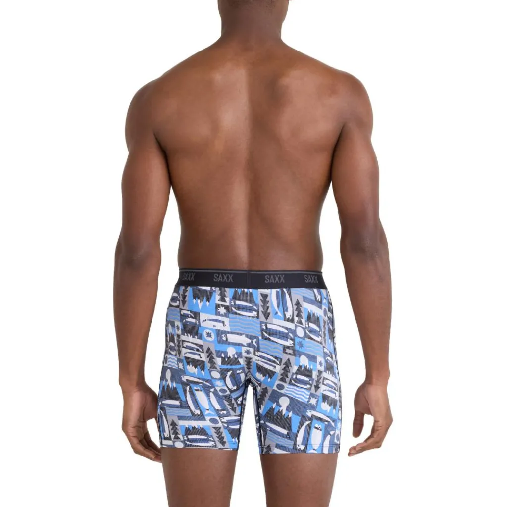 SAXX Quest Quick-Dry Mesh onderbroek heren winter angler-blue< Sportondergoed