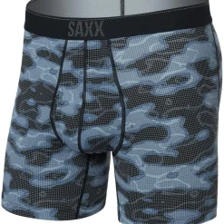 Sportondergoed-SAXX Quest Quick-Dry sportonderbroek heren waterdrop camo black