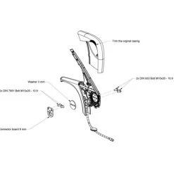 Draaiplateaus-Scopema Handremverlager Mercedes Sprinter vanaf 2018 en  Mercedes Vito na 2015