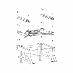 Draaiplateaus-Scopema V3 Fiat Ducato Peugeot Boxer Citroën Jumper vanaf 2006 draaiplateau bestuurder