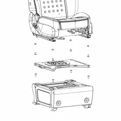 Scopema V3 Mercedes Vito-Viano vanaf 2015 en Mercedes Sprinter vanaf 2018 draaiplateau bestuurder< Draaiplateaus