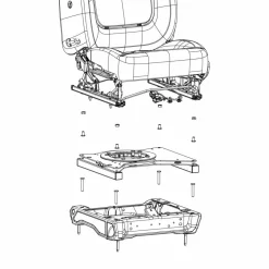 Draaiplateaus-Scopema V3 Renault Trafic Opel Vivaro vanaf 2014 draaiplateau bestuurder inclusief verhoger