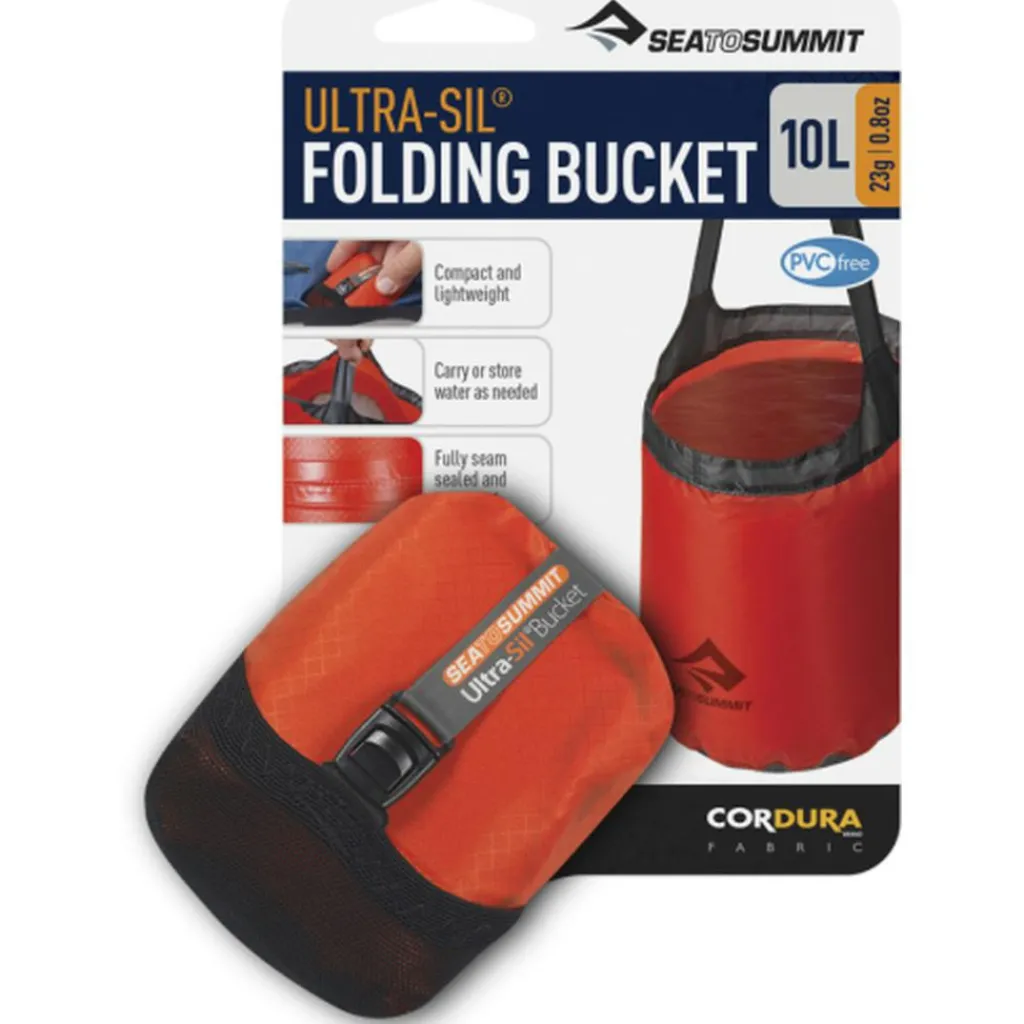 Emmers & Bakken-Sea To Summit Ultra-Sil opvouwbare emmer 10 liter red