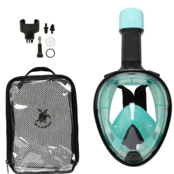 Zwemmen & Duiken-Sea Turtle  snorkelmasker black turquoise - L - XL