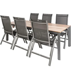 SENS-Line Elena Legato Curve 220 x 100 cm tuinset 7-delig< Tuinsets