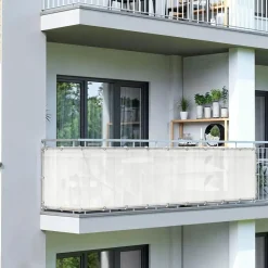 Zonwering-Shadow Comfort Balkondoek 90 x 300 cm arctic white