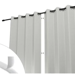 Shadow Comfort  Buitengordijnen 137 x 220 cm arctic white per 2  stuks< Zonwering