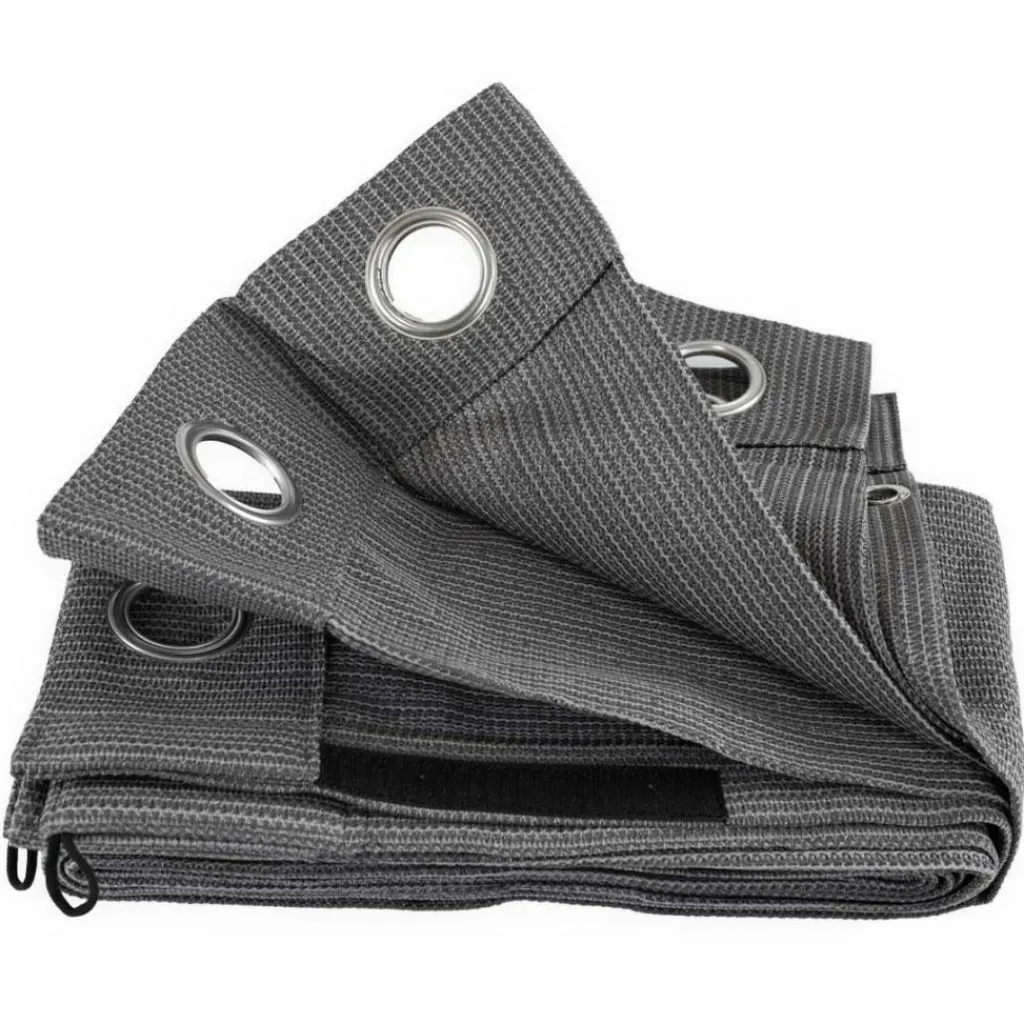 Zonwering-Shadow Comfort Buitengordijnen 137 x 220 cm cool grey per 2 stuks