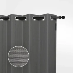 Zonwering-Shadow Comfort  Buitengordijnen 137 x 220 cm cool grey per 2 stuks